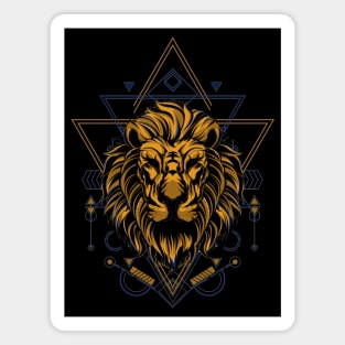 Geometric Golden Lion Magnet